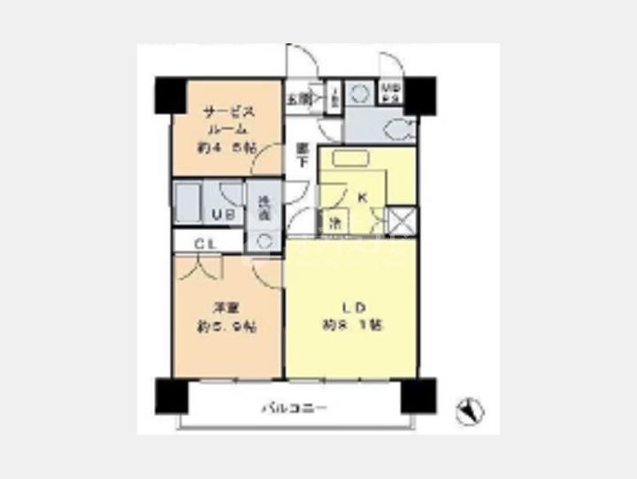 SOHOマンション間取り【虎ノ門ガーデン　708号室】