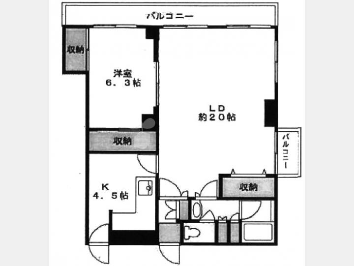 ７０１間取り図【シャトレー新宿御苑Ⅰ】 