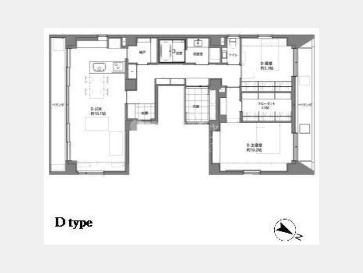 間取図　【asu apartment　（アスアパートメント）】