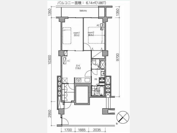 間取図　【シティ市ヶ谷】