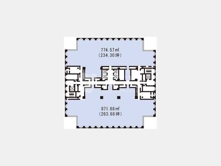 基準階間取り図　【聖路加タワー】