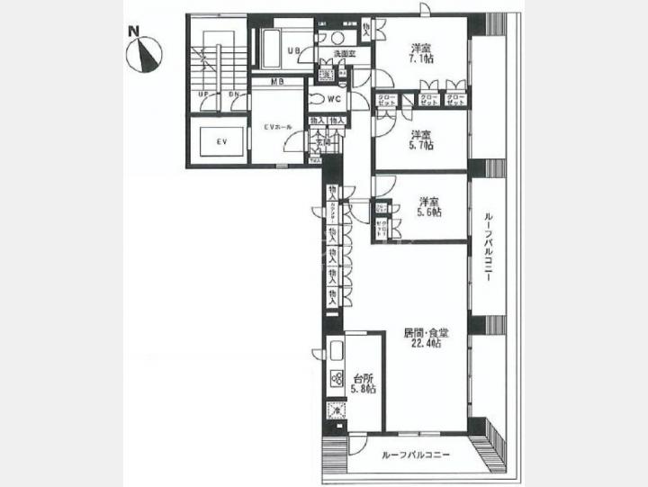 1001間取り図【プレイアデ虎の門】