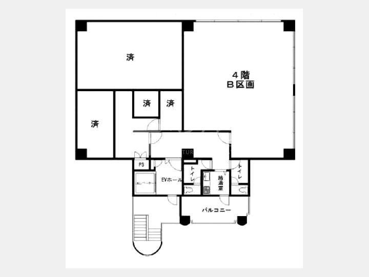 ４B間取り図【麹町高善ビル】