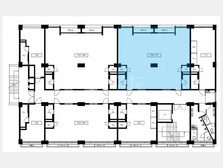 ７０９－７１０間取図　【岡崎ビル】