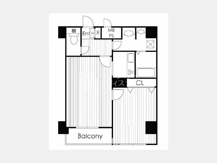 ２０２間取り図【ビクセル新宿】