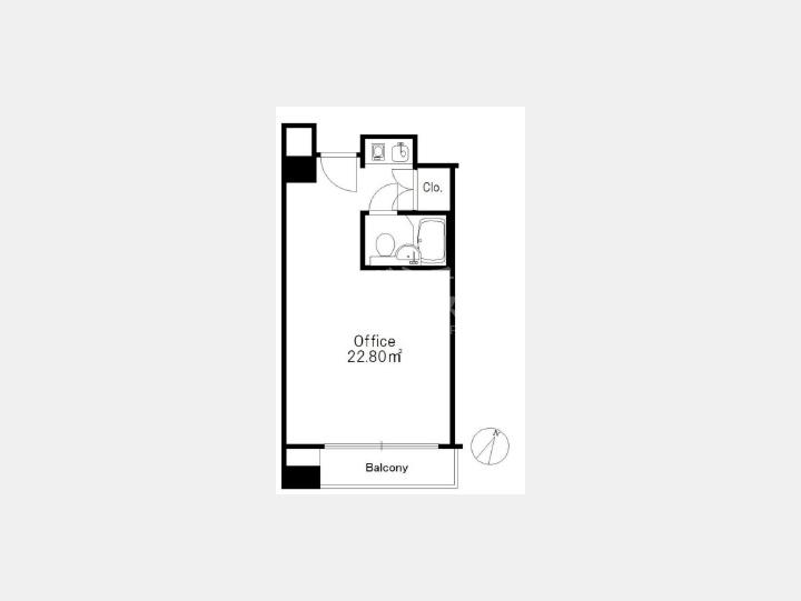 SOHOマンション間取り【オリエント赤坂モートサイド　１３０８号室】