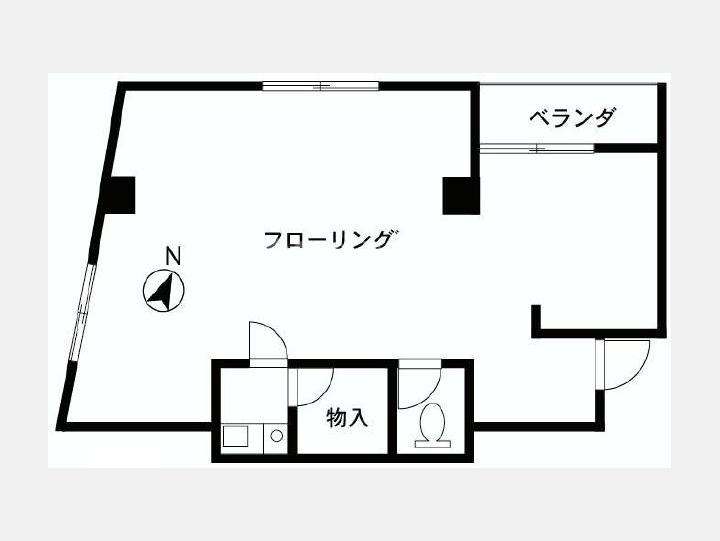 ２F間取り図【徳力ビル】