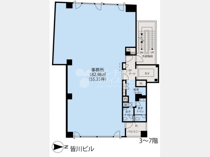 基準階間取り図【皆川ビル】