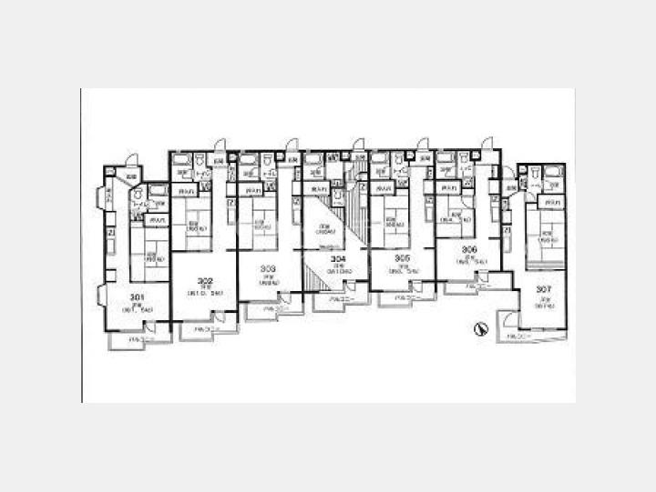 SOHOマンション間取り【かなりマンション　３０４号室】