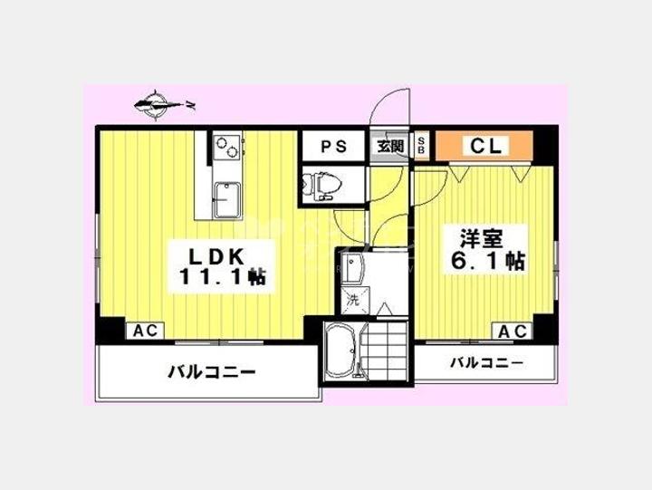 間取図　【グランツアベニュー新中野】