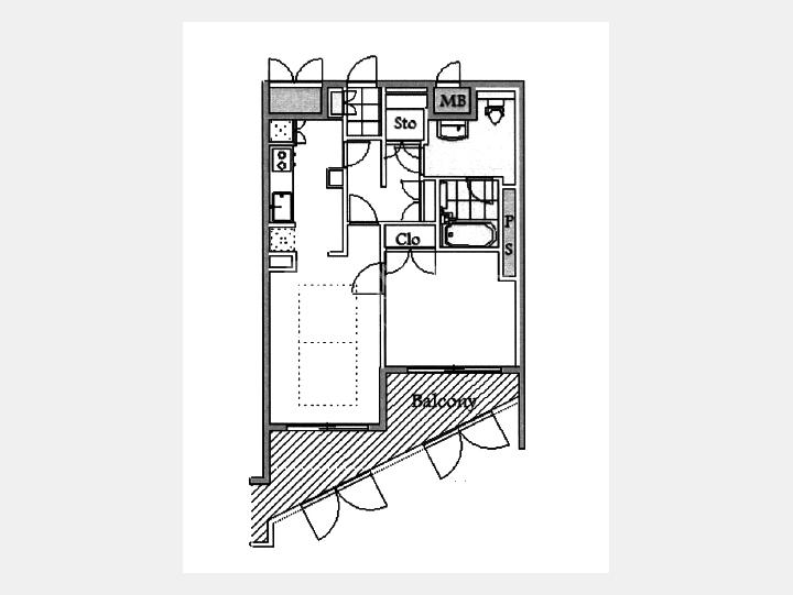 B２間取り図【エクティ神山町】