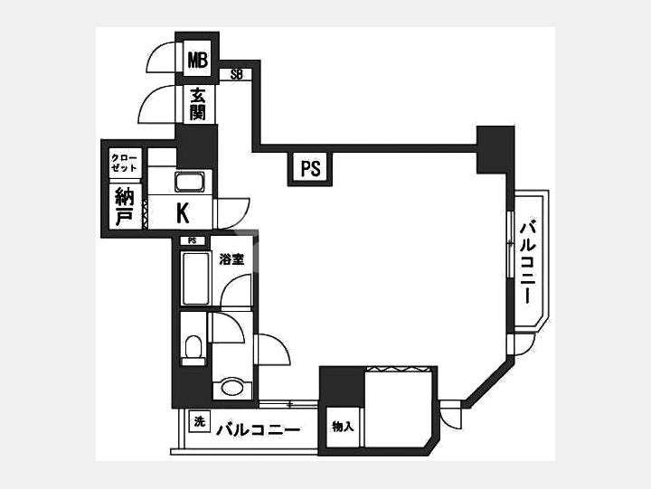 ４F間取り図【中銀新橋マンション】