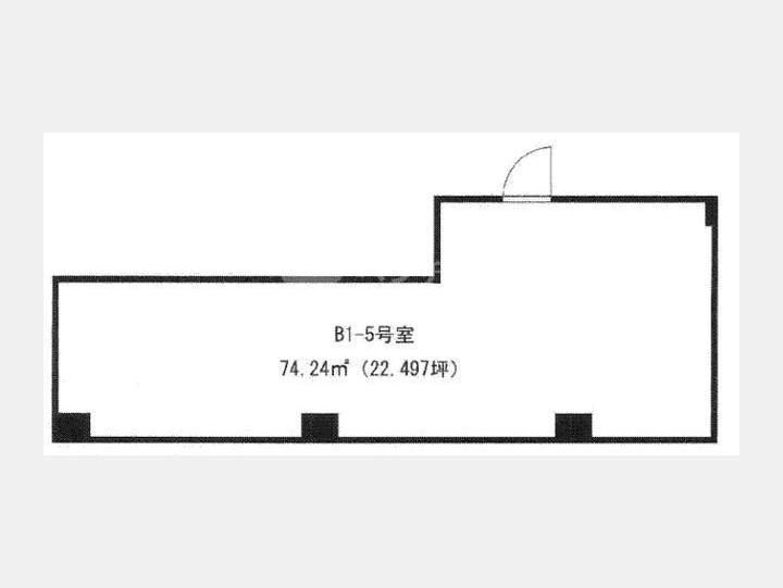 B1-5号室　間取り図【新宿Ｑフラットビル】