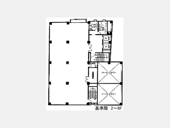 第二東硝ビル　基準階　間取り図