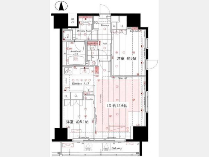 間取り図【コンパートメント東京中央】