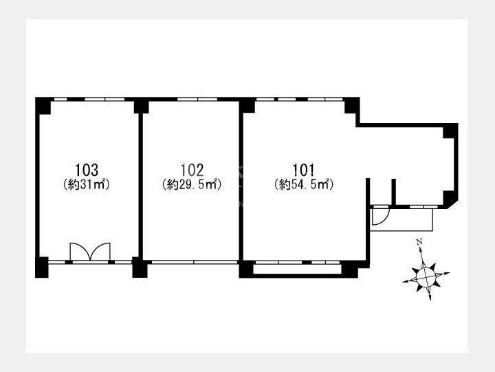 1階間取図【峰マンション】