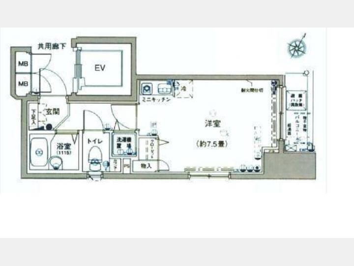 間取図　【アクティア神田岩本町】