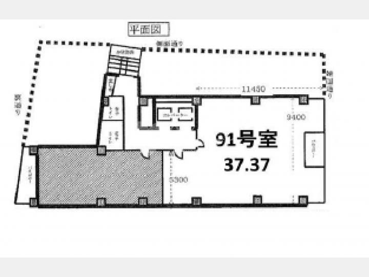 91号室平面図【山城ビル】