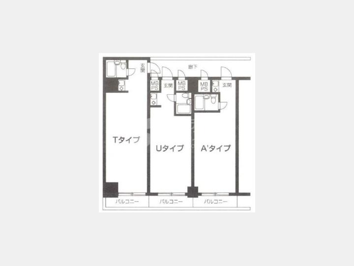 間取り図　Uタイプ【ハイネスロワイヤル】