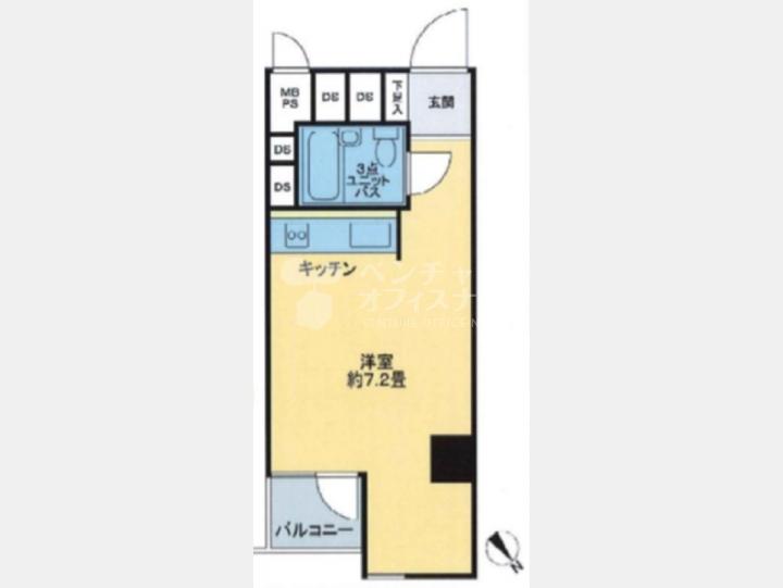 SOHOマンション間取り【ハイツ赤坂　410号室】