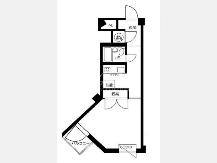 ４１１間取図　【千駄ヶ谷シルクハイツ】