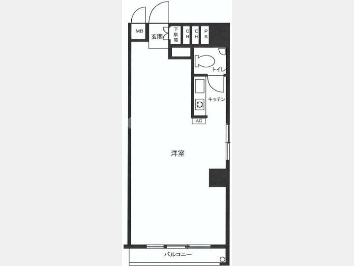 ６１１間取図　【ニュー渋谷コーポラス】