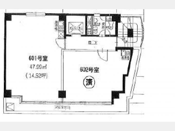 6階平面図【大鷹ビル】