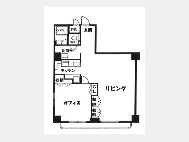 ８０１間取り図【ニュー渋谷コーポラス】